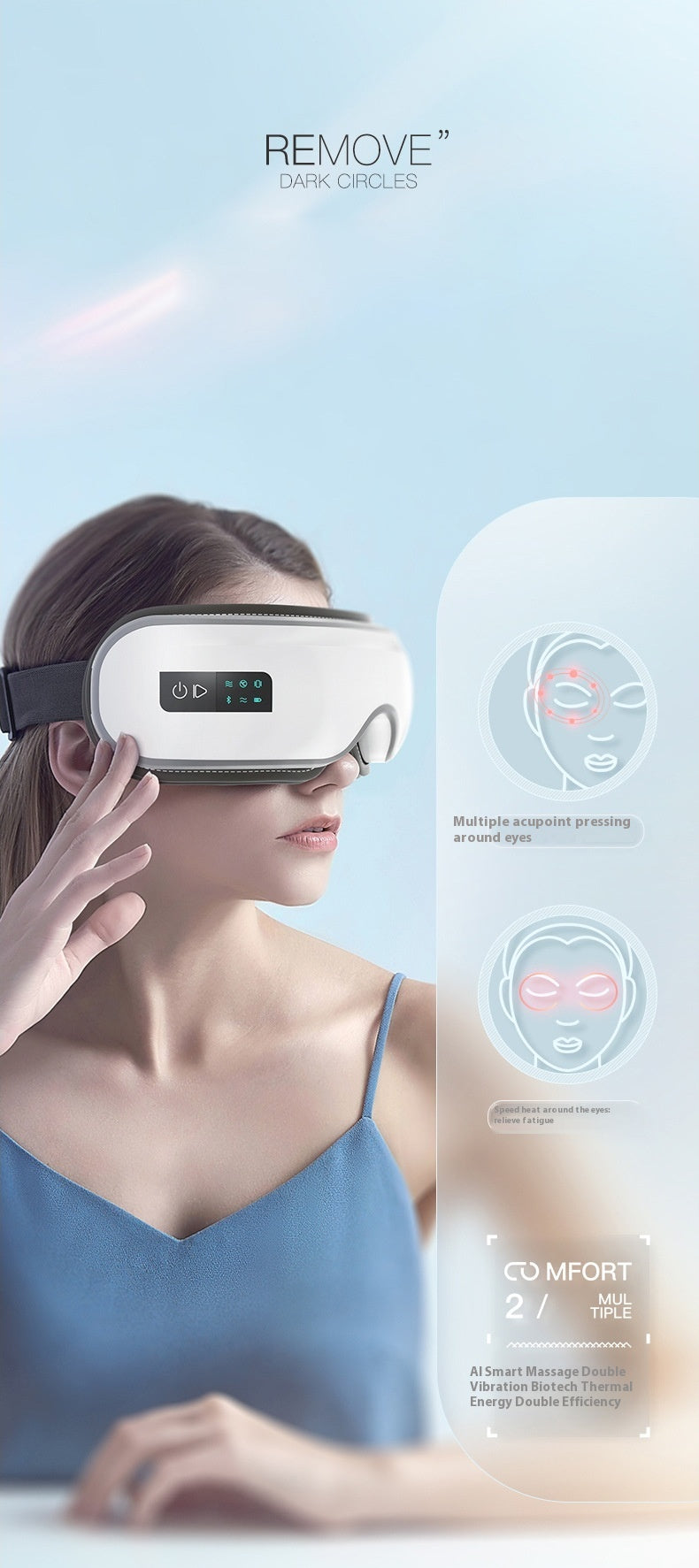 Masajeador de Ojos Recargable con Vapor