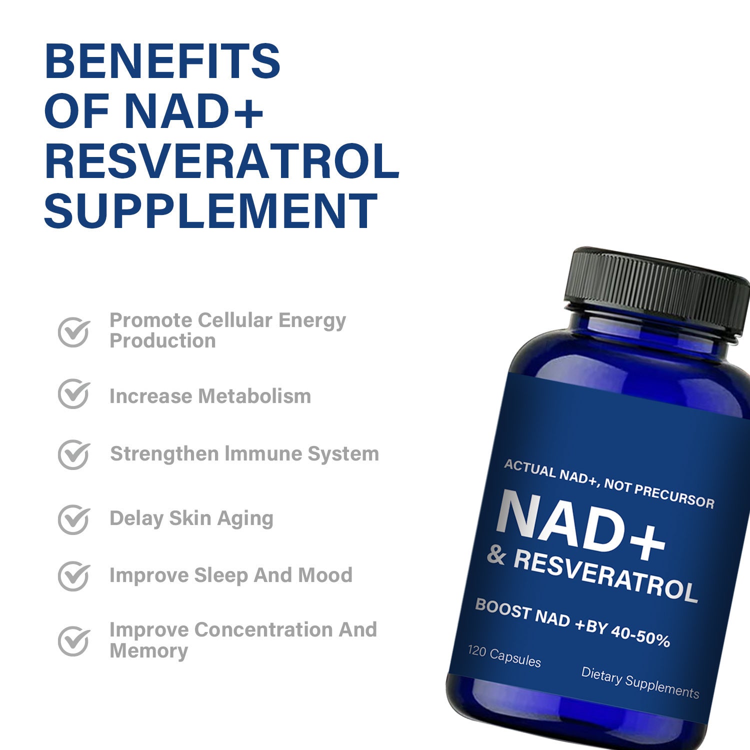 🌎Exclusivo Internacional NAD + Resveratrol